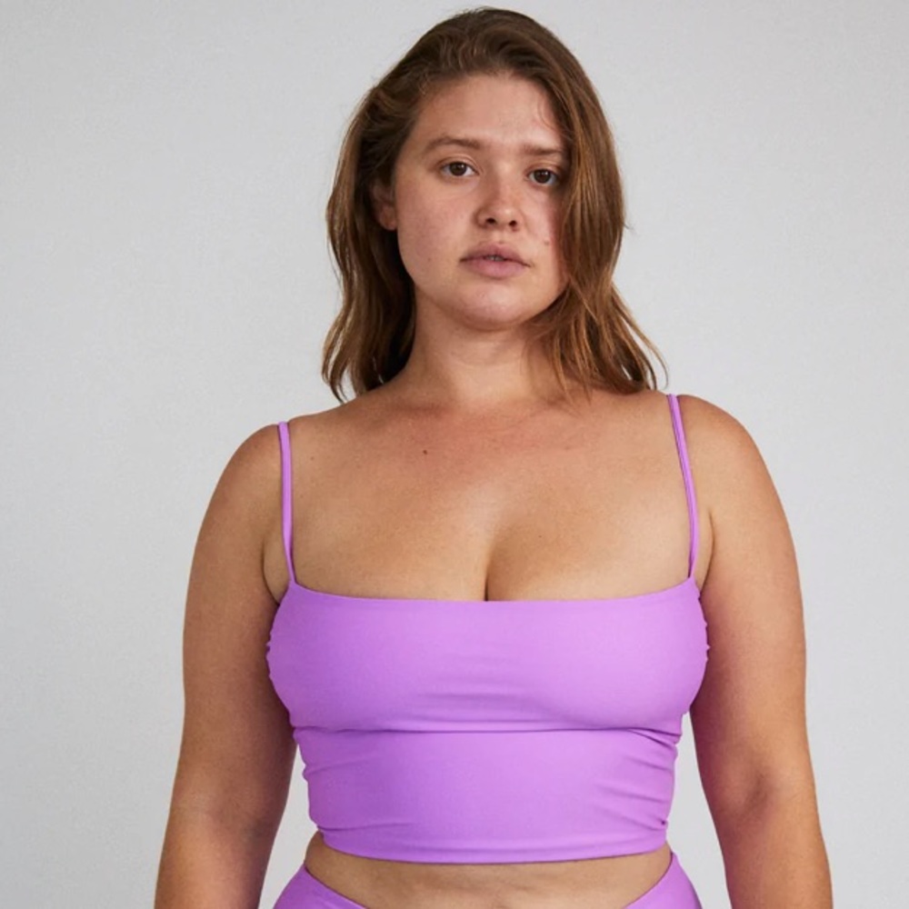 NWT Saltwater Collective Amanda Tankini Swim Top in ORCHID PURPLE XS
